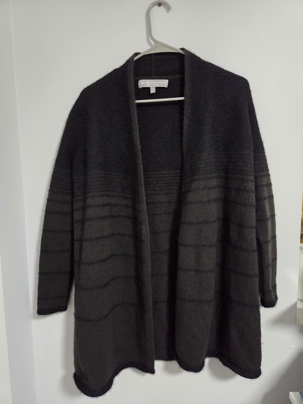 Neiman Markus Cashmere Open-Front Cozy Knit Cardigan